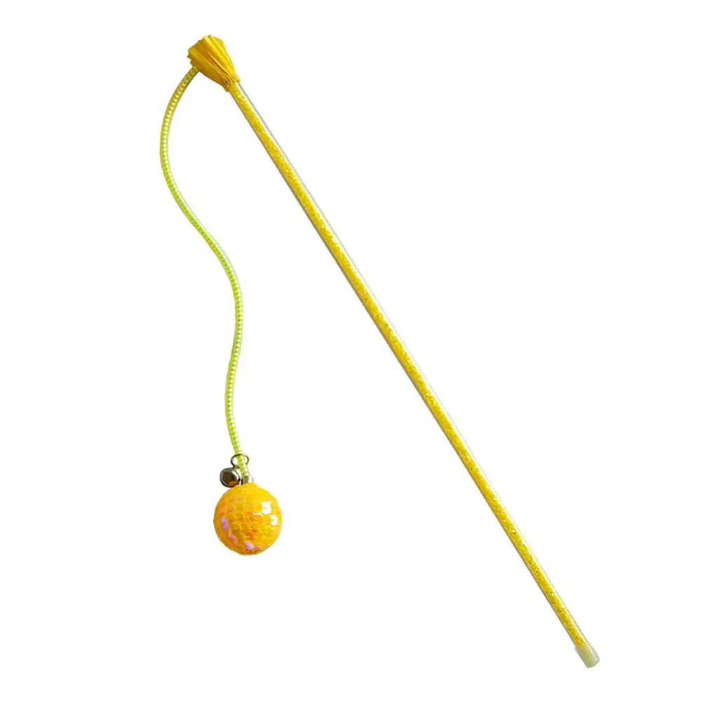 

Pet Supplies Vibrant Sequin Design Cat Teaser Stick Long Pole Bite-resistant Toy for Funny Pet Wand Play Cat Interactive Toy