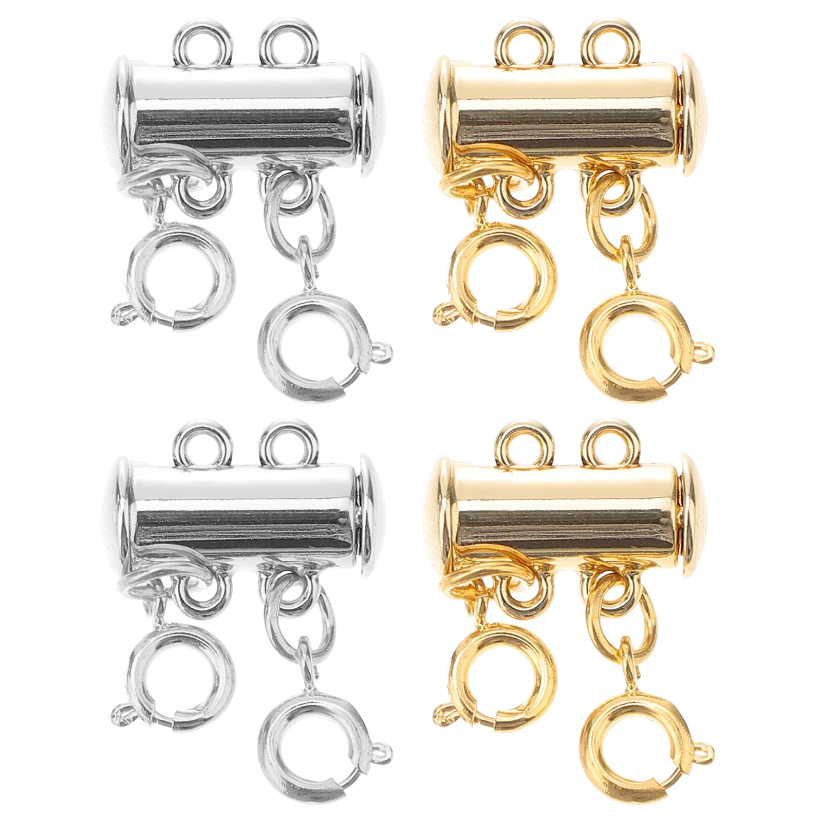 

Clasp Slide Necklace Lock Tube Connector Detangler Layering Spacer Layered Gold Clasps Multi Connectors Jewelry Bracelet Cord