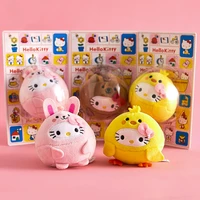 kawaii plush toys hello kitty sanrio keychain cross dressing various animals series toy for girls kawaii bag decor birthday gift