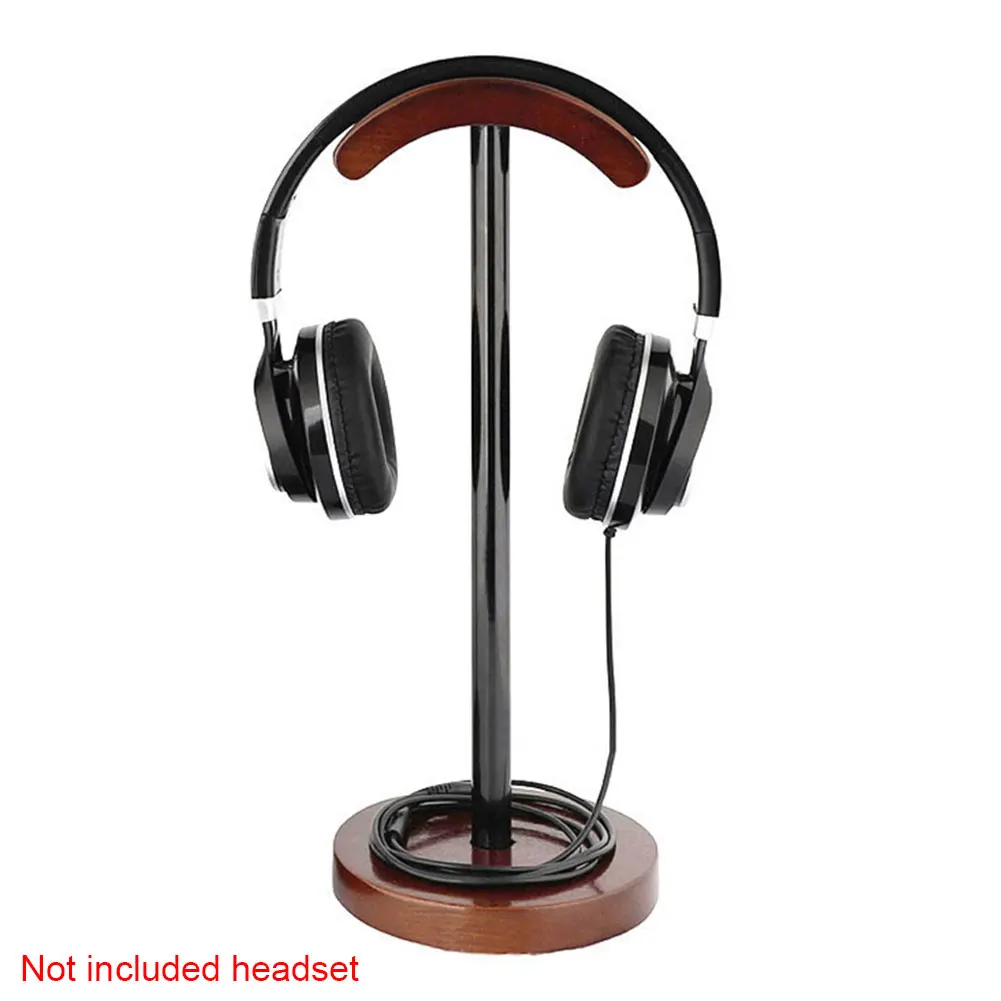 

Multifunctional Universal Rack Headset Stand Desk Accessories Holder Support DIY Mount Walnut Wood Portable Display Hanger