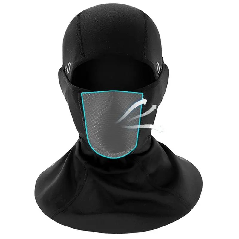 

Black Ski Masque Windproof Winter Face Cover For Men And Women Face Masque UV Protection For Ski Running Motorcycle Riding