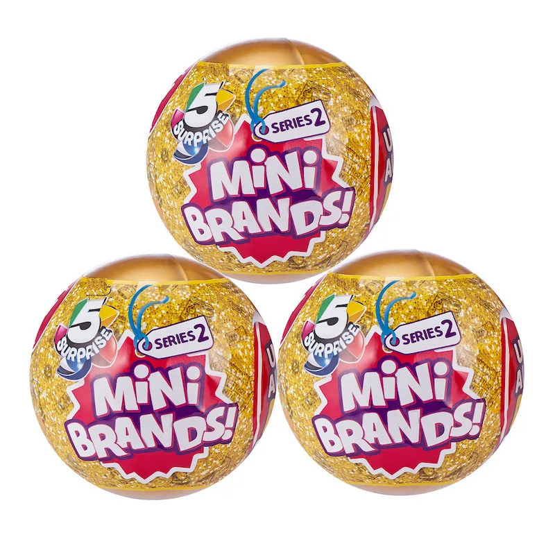 

5 Surprise Mini Brands Capsule Collectible 1 Piece Of 5 Petal Different Mystery Ball Miniature Gadget Emulation Food Ball Toy