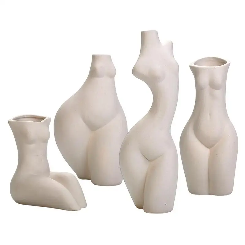 

Body Ceramic Vase Female Body Curve Decoration Vase Feminist Modern Indoor Pot Statue For Home Office Sculptures