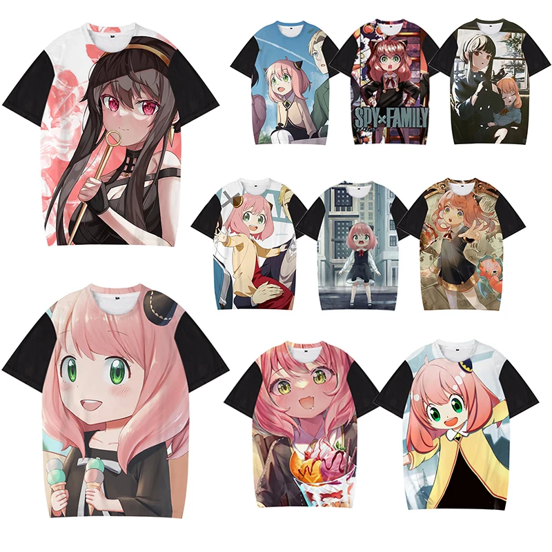 

Japanese Anime SPY X FAMILY T Shirt Men Kawaii Cartoon Clothes Anya Summer Tops T-shirt Unisex Tshirt versized T Shirt