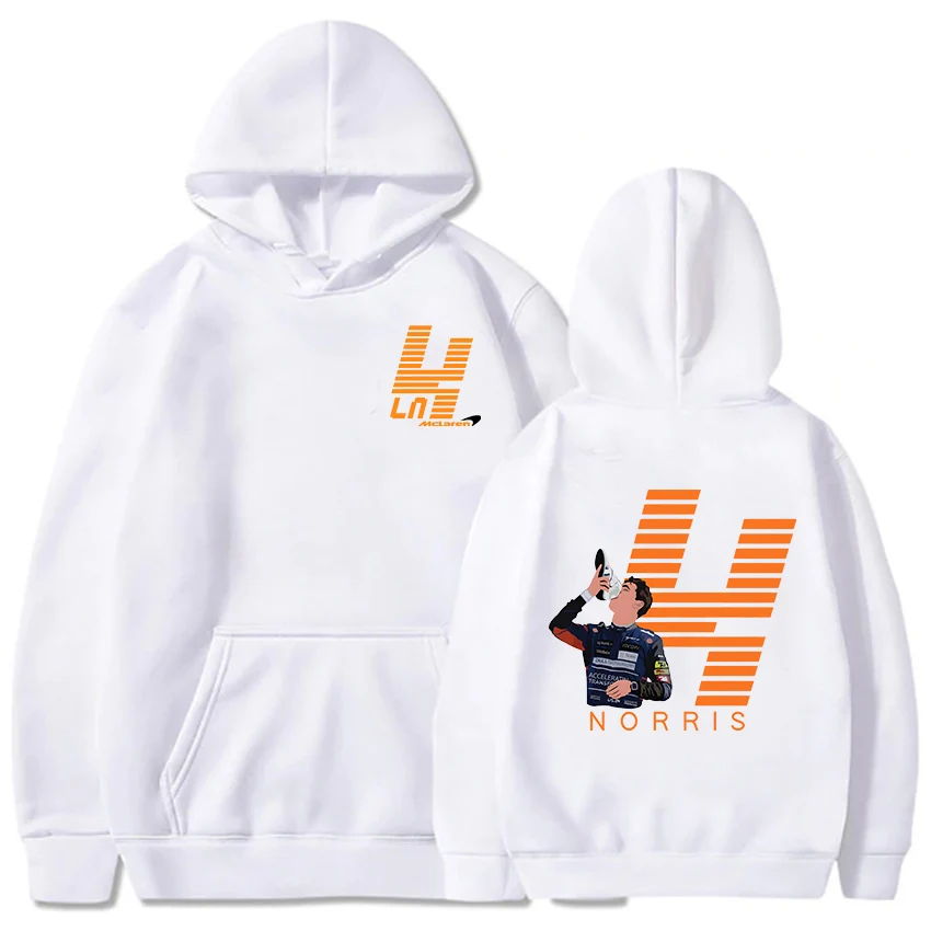 Lando Norris F1 Hoodie Formula One Racer Norris Logo 2022 Spring Autumn Men/Women Clothing Casual Pullovers Fleece EU Size Print