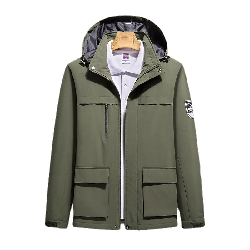 Куртка FOJAGANTO мужская с капюшоном тонкая водонепроницаемая Спортивная уличная