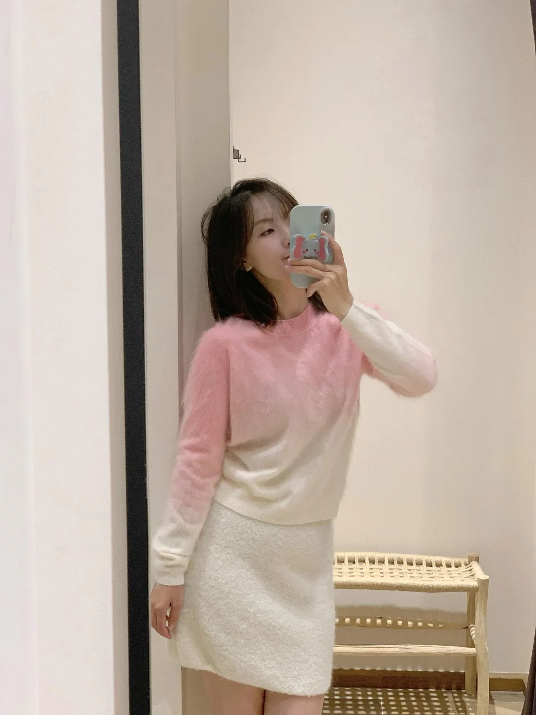 Nanyou 2024 новый осенне-зимний розовый флисовый тканый свитер с длинными рукавами и