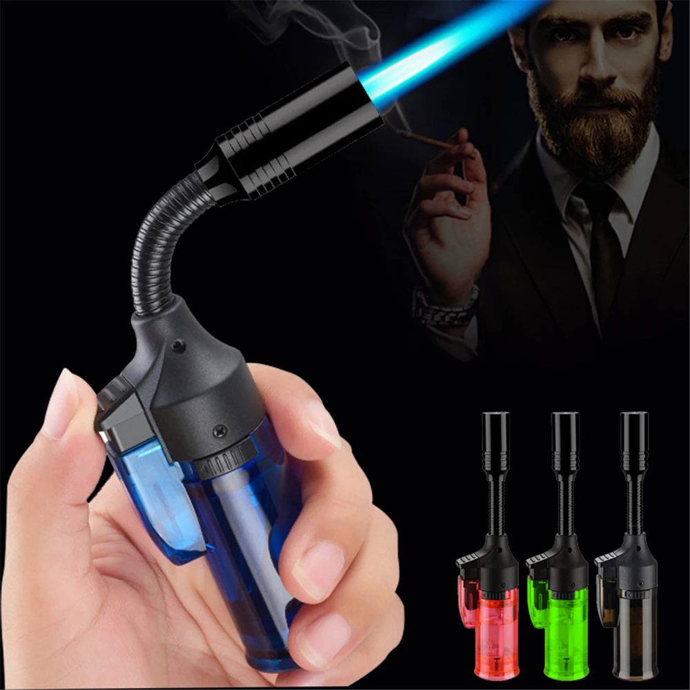 Refillable Gas Butane Jet Flame Turbo Lighter For Candle Gas Stove Bbq Welding Camping Portable