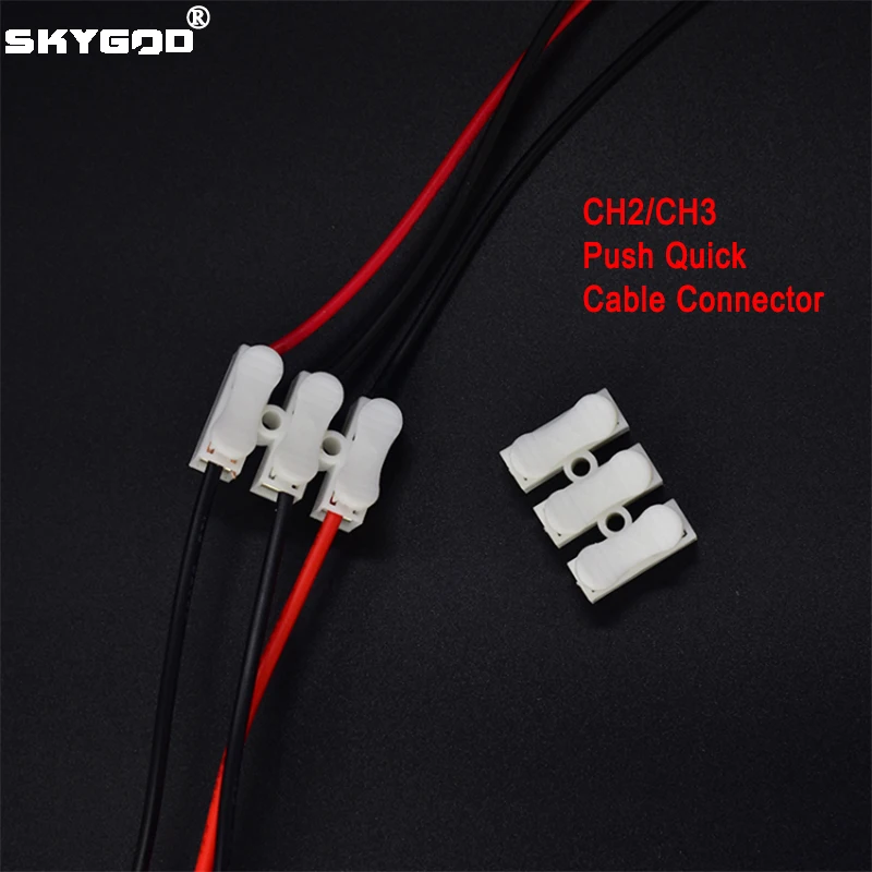 

10/30/50/100PCS CH2/CH3/ High Pressure Resistant 2pin 3pin 10A 220V Push Quick Wire Cable Connector White Wiring Terminal