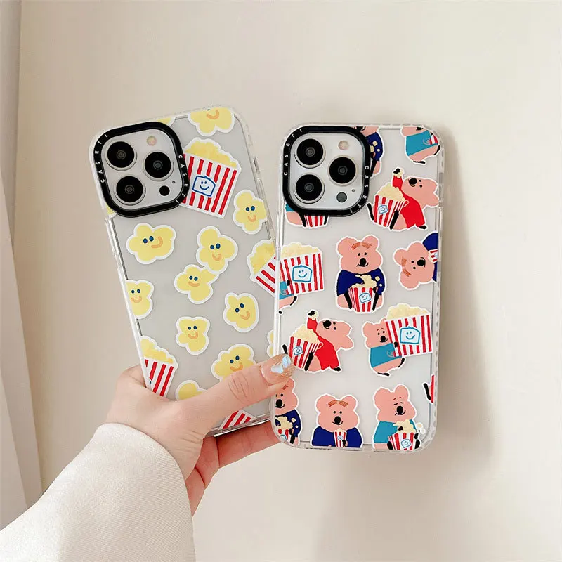 

Transparent Dinotaeng Bear Korean Fashion Phone Case Cover for IPhone 11 12 13 14 Pro Max Case for IPhone 14 Pro Max