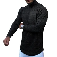 stripe t shirt long sleeve cotton blend durable slim fit t shirt turtleneck pullover for office