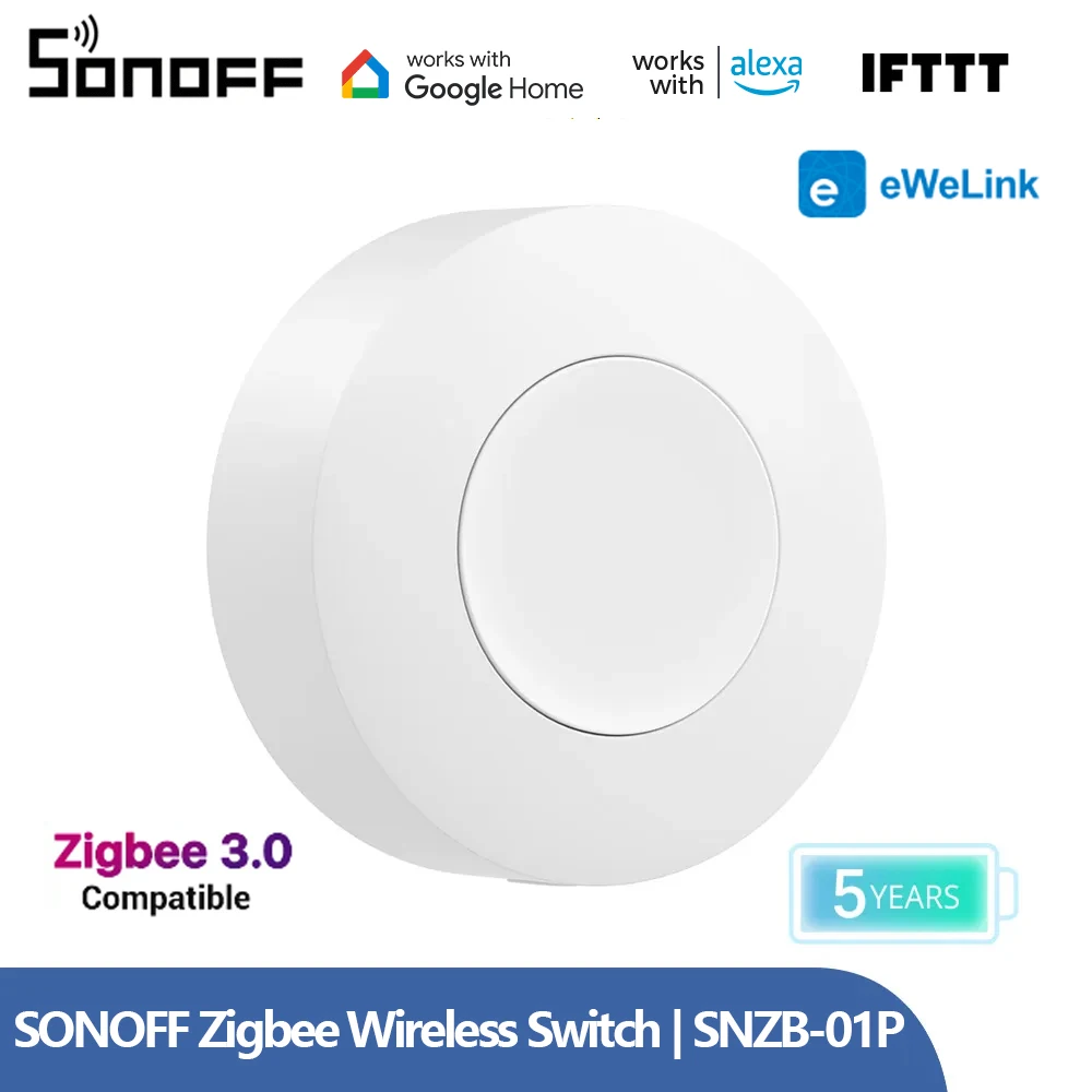 Умная сцена SONOFF SNZB-01P Zigbee переключатель пользовательская кнопка приложение Ewelink