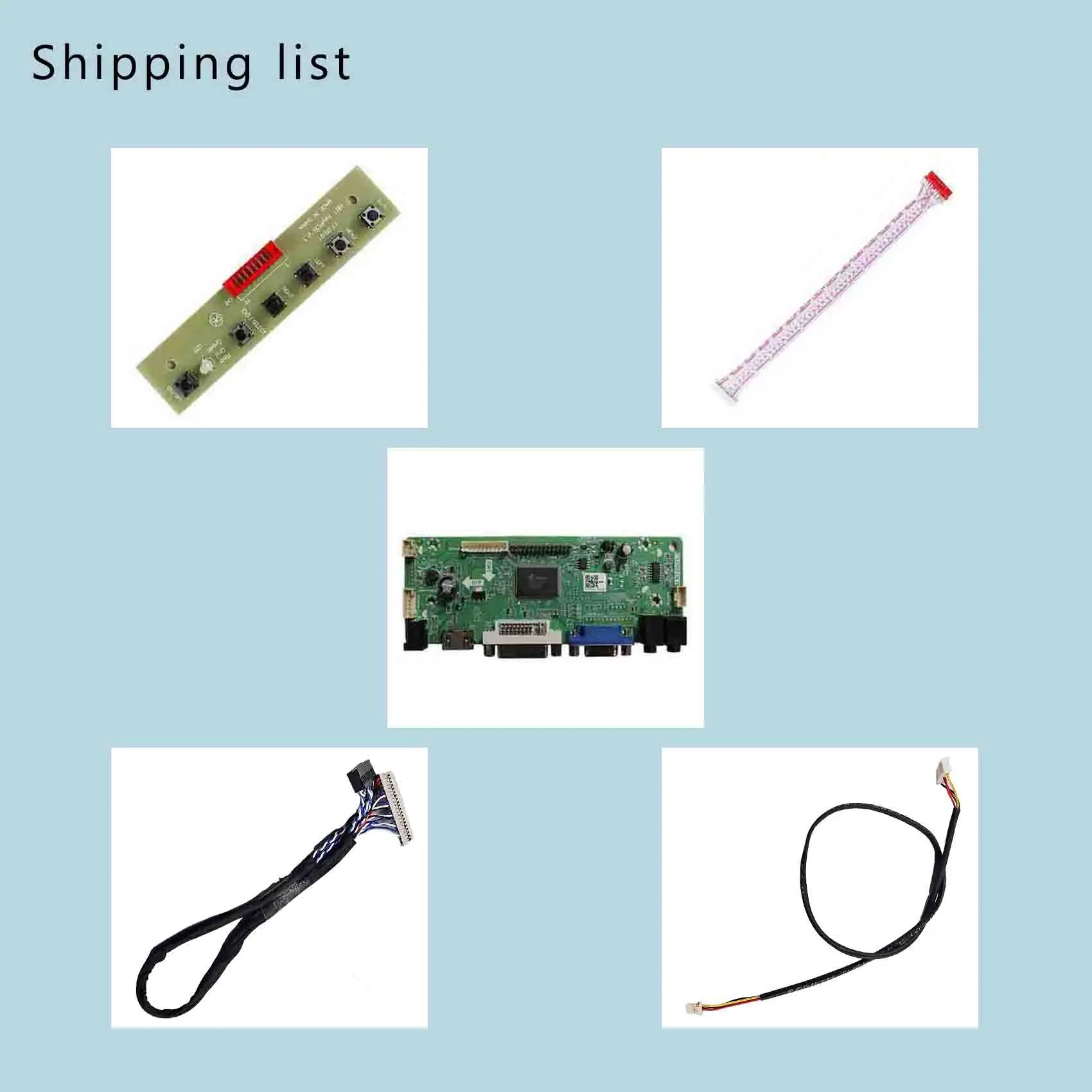 Плата контроллера LVDS DVI VGA Audio для ЖК-панелей 15 дюймов 1024x768 TM150TDSG70 и 15.1 дюйма 1024x768 G150XGE-L04 (art.: 3920dc1caeff4) - 3920dc1caeff4