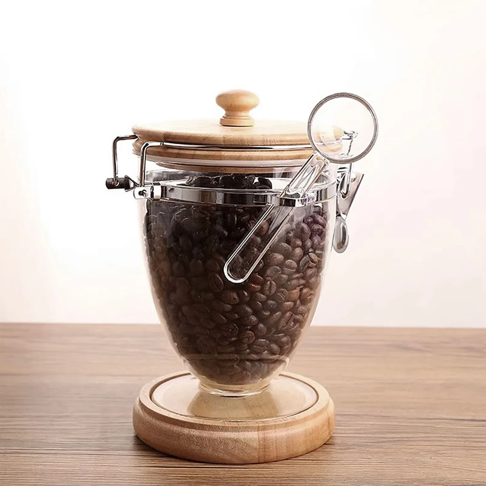 

Moisture-proof Coffee Loose Food Bean Sugar Jar With Tea Nut Airtight Storage Canister Lid Container Coffee Leaf Storage Jar