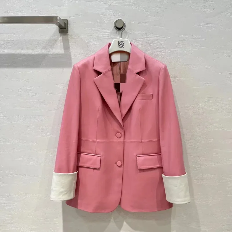 Элегантная женская универсальная маленькая куртка из овчины ранний весенний