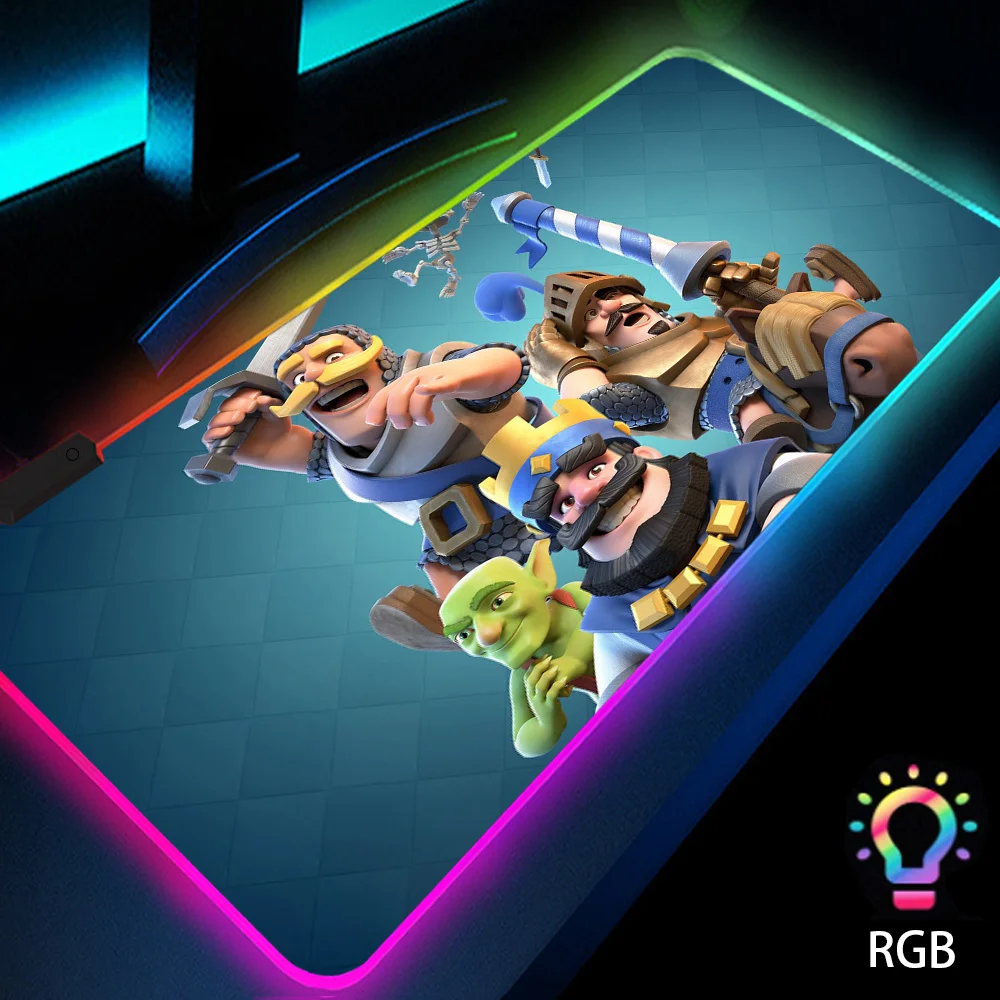 

Clash Royale Gamer Decoration Gaming Mousepad Backlit Mat Anime Mouse Pad 300x800 Manga Big Art Led Aesthetic Rgb Full Gamer Pc