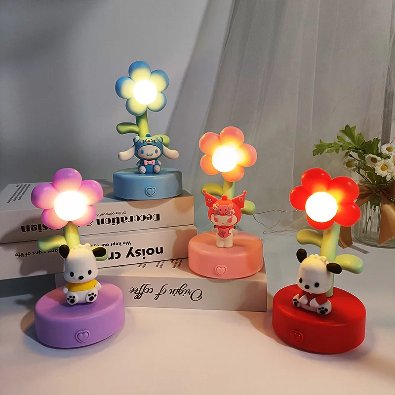Kawaii Sanrio ночник дневной свет солнце цветок Kuromi почтовый мультяшное украшение