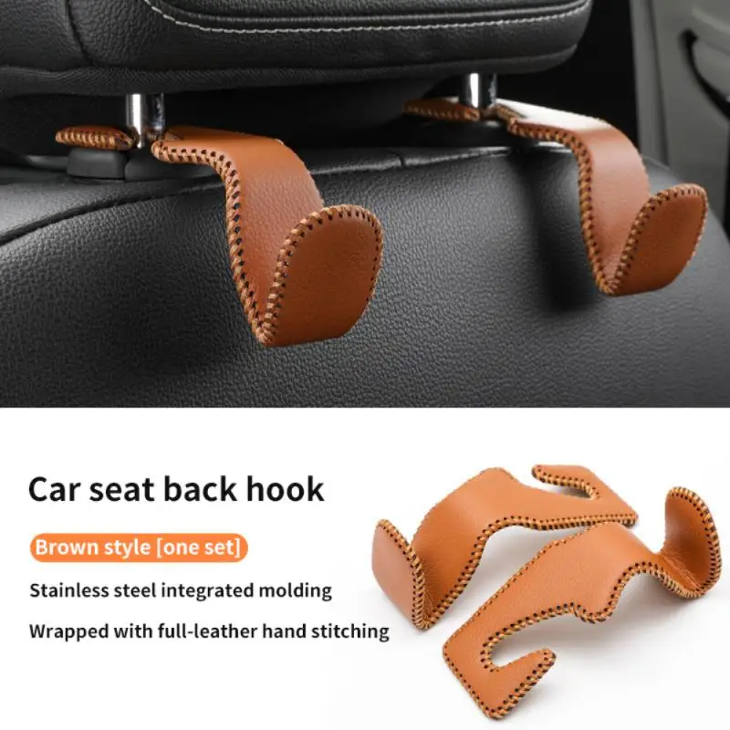 

Крючок на подголовник автомобильного сиденья, Многофункциональная Универсальная Прочная вешалка для хранения аксессуаров для салона автомобиля, из кожи