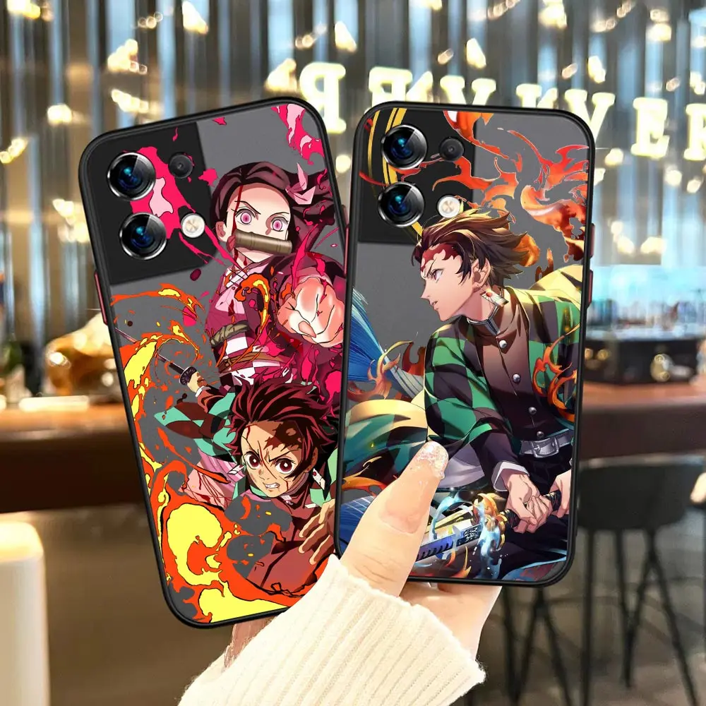 

Japan Anime Kimetsu No Yaiba Demon Slayer Case For OPPO Reno 8 5G Case For OPPO Reno 8 7 7Z 6Z 6 5 Pro Plus 4 4SE 3 2 2F 2 Z Pro