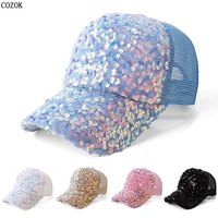 summer the new women sun protection sequins baseball cap beach fashion trend sports and hat comfortable and breathable gorros