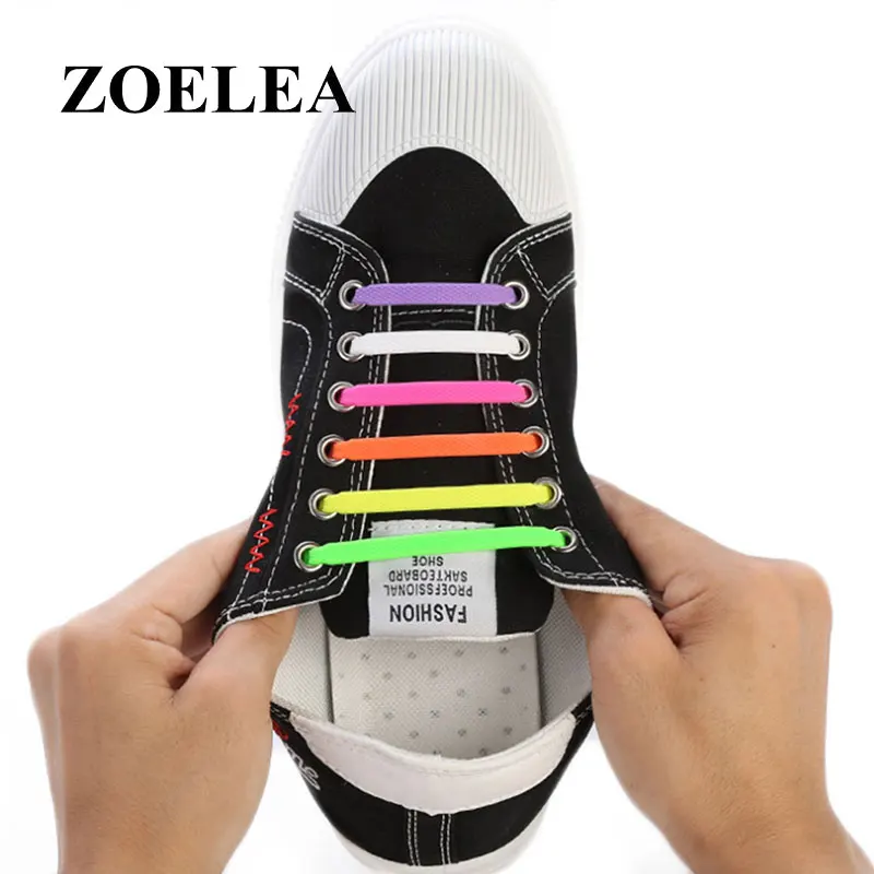

No Tie Shoelace Elastic Silicone Shoes Lace For Kids Adult Sneakers Quick Shoe Lace Men Women Lacing Rubber Zapatillas