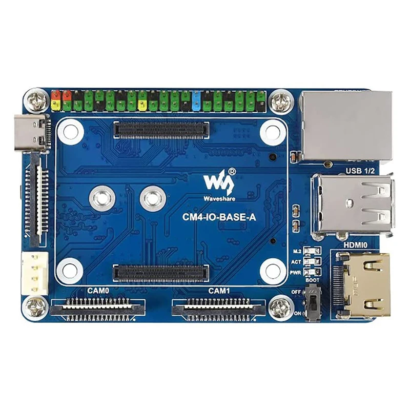 

Mini Base Board For Raspberry Pi Compute Module 4 CM4 Onboard CSI/DSI/FAN/USB/RJ45 Gigabit Ethernet/Micro SD Card Slot/M.2 Slot