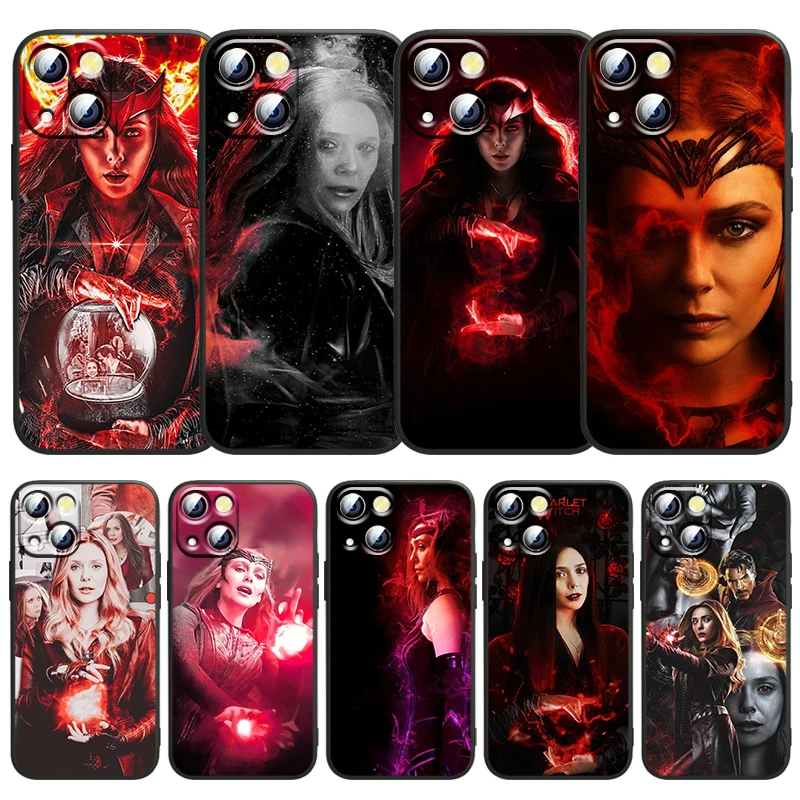 

Marvel Scarlet Witch Phone Case For Apple iPhone 14 13 12 11 SE XS XR X 7 8 6 5 mini Plus Pro MAX 2020 Black FUndas TPU