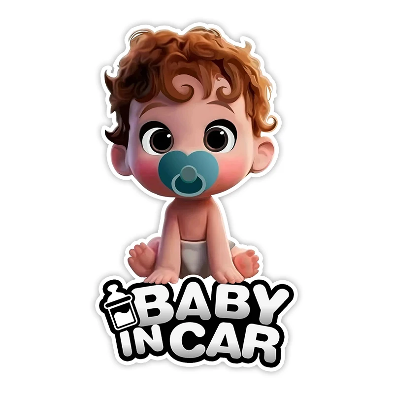 

B0174 Self-adhesive Decal Boy Baby in Car V3 Car Sticker Waterproof Auto Decors on Bumper Rear Window