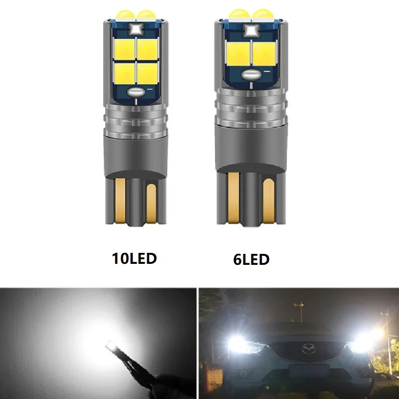 

1 шт. Новый T10 светодиодный Canbus W5W 3030 10SMD 10 Вт 12 В-24 В 194 168 Авто светодиодный светильник для салона автомобиля, купольная лампа для чтения, габаритный светильник