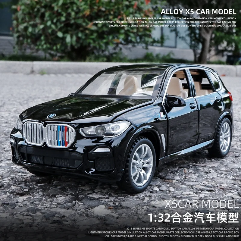 

Hot Toys Diecast 1:32 Alloy Model Car Miniature BMW X5 Metal SUV Vehicle Kids Toys Boys for Children Collection Christmas Gifts