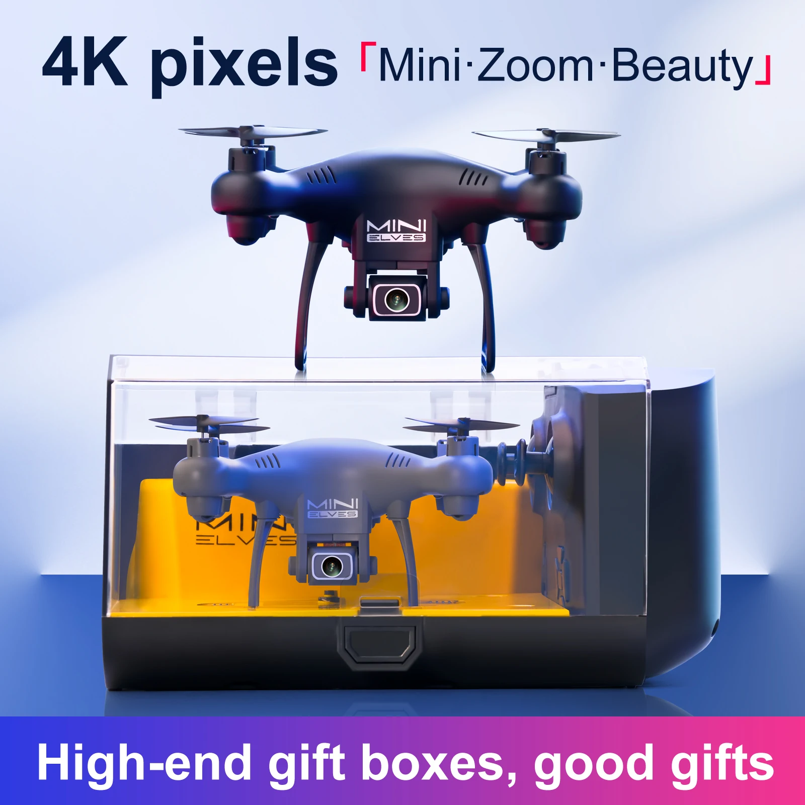 

KY908 4K Professional Aerial Photography Mini Drone 50X Zoom Beauty Filter Optical Flow Positioning RC Helicopter Toy Quadcopter