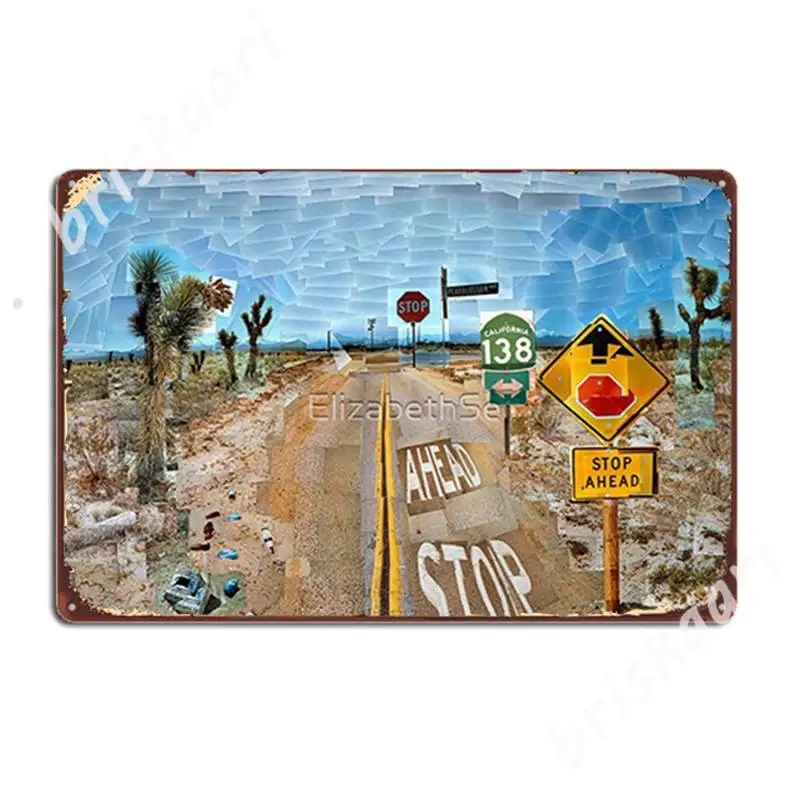 

David Hockney Pearblossom Highway 1986 Metal Signs Club Party create Home Painting Décor Tin sign Posters