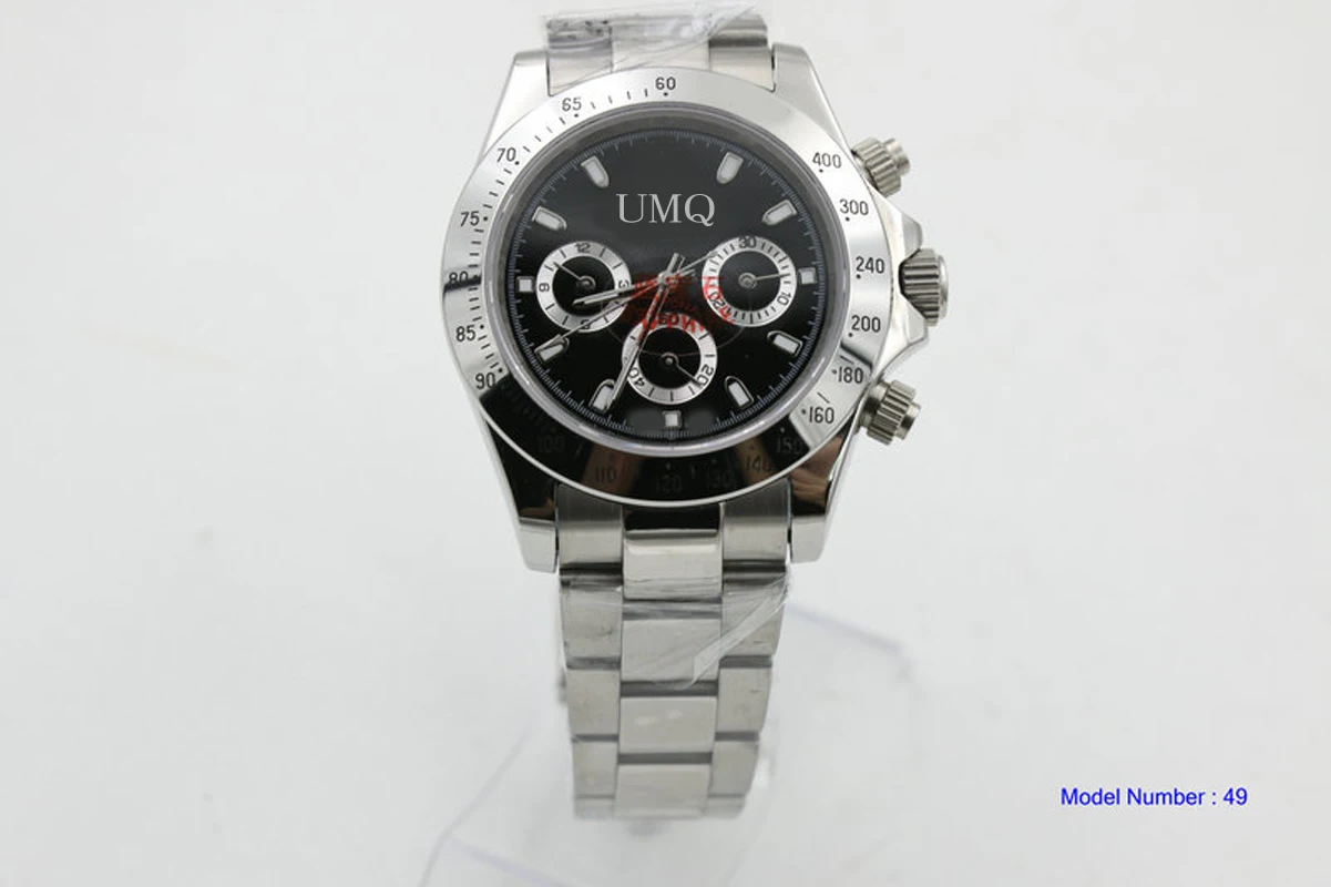 

Мужские механические часы umq, автоматические часы из нержавеющей стали черного и синего цвета с керамической рамкой и сапфировым стеклом