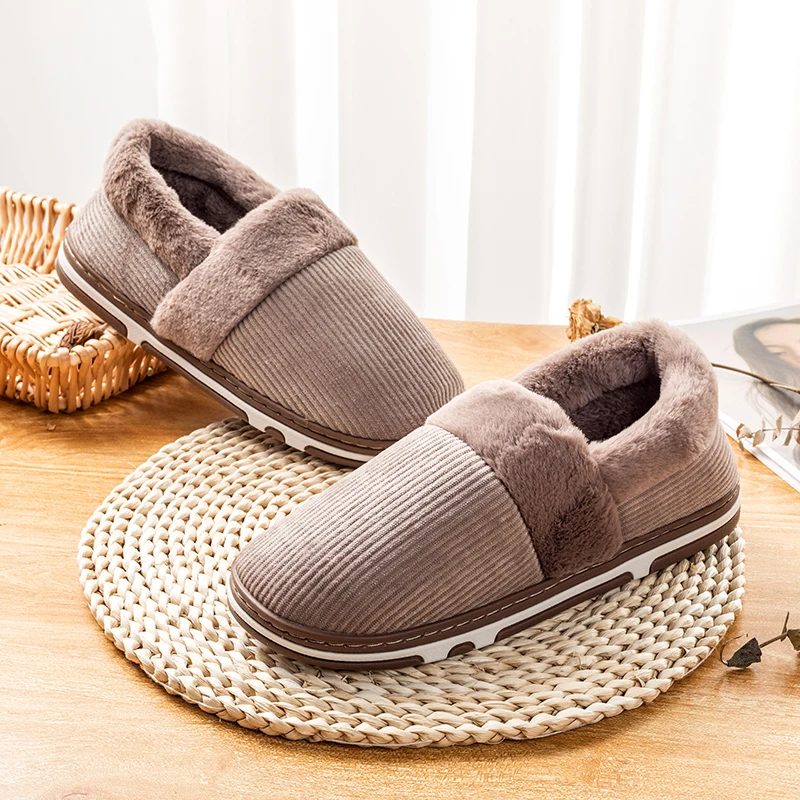 

Men Shoes House Slippers Keep Warm Comfortable Winter Slippers Couples Home Walking Slippers Women Bedroom Shoes for Home