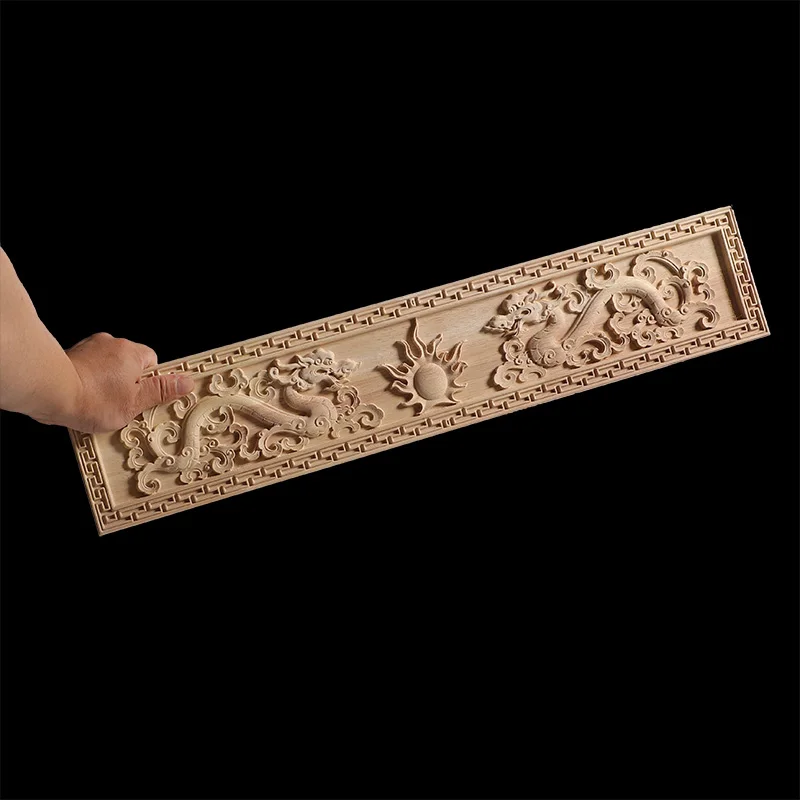 Резьбовые линии деревянная аппликация искусственная кожа неокрашенный орнамент