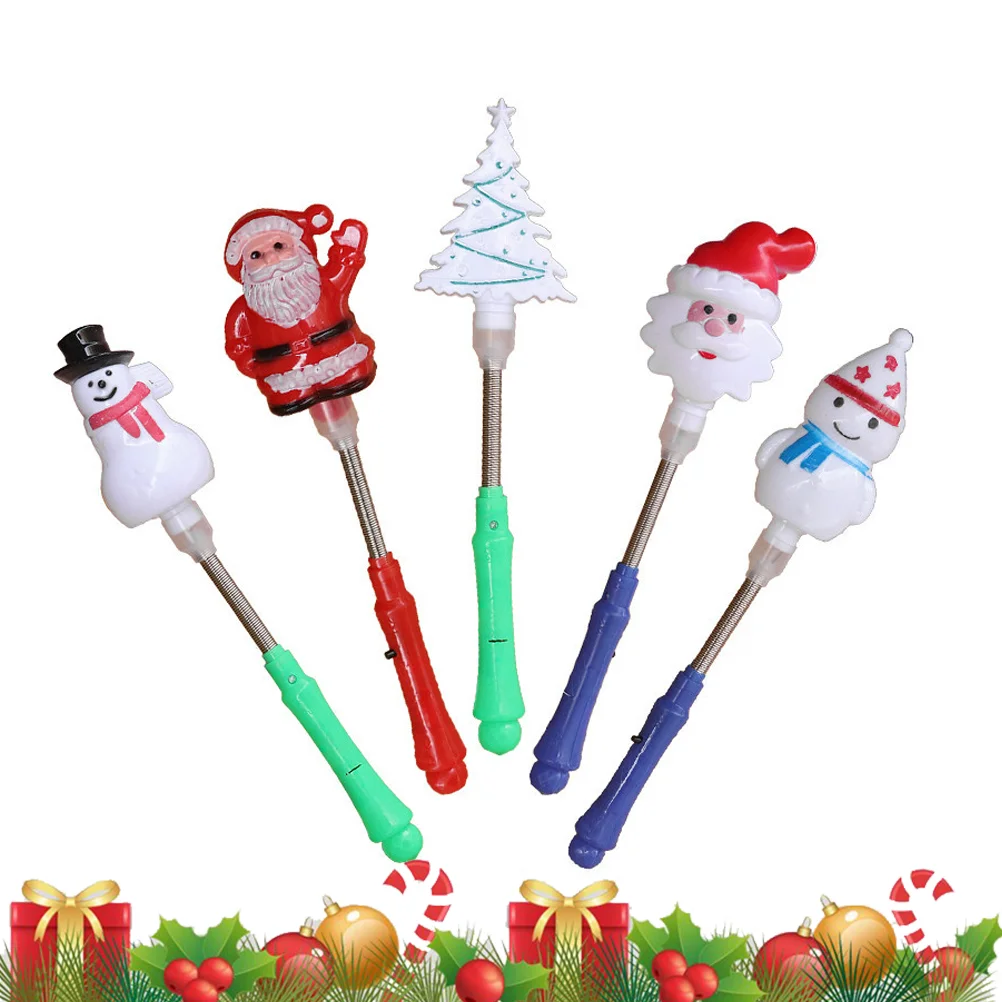 

5 Pcs Party Flashing Stick Christmas Glowing Sticks Wand Kidopia Spring