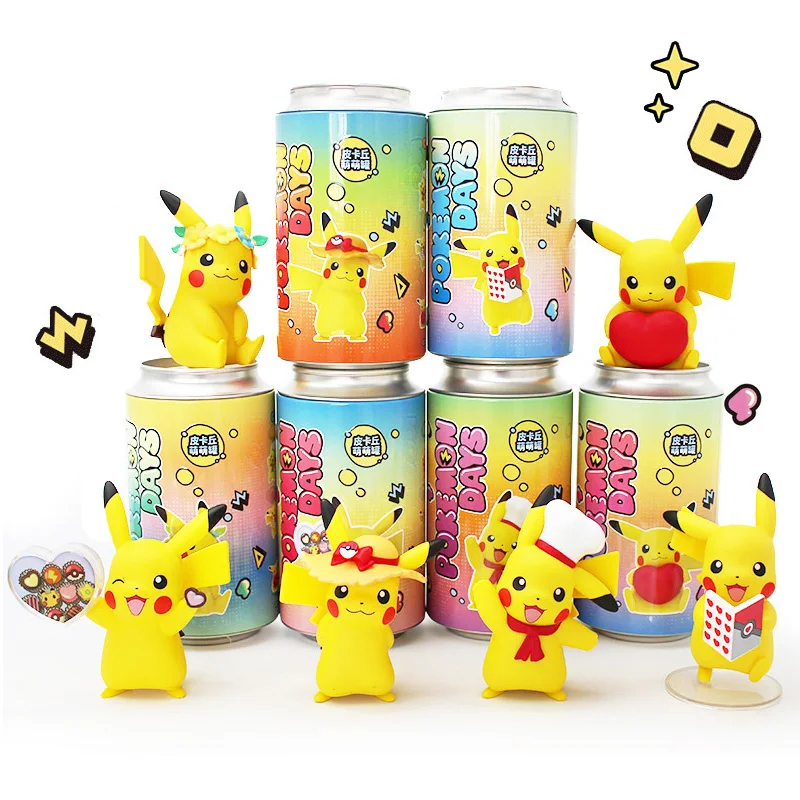 

6 Style Pokemon Anime Figures Toys Kawaii Pikachu Model Dolls Toy for Children's Birthday Gifts New Collection Toy Kids Gifts