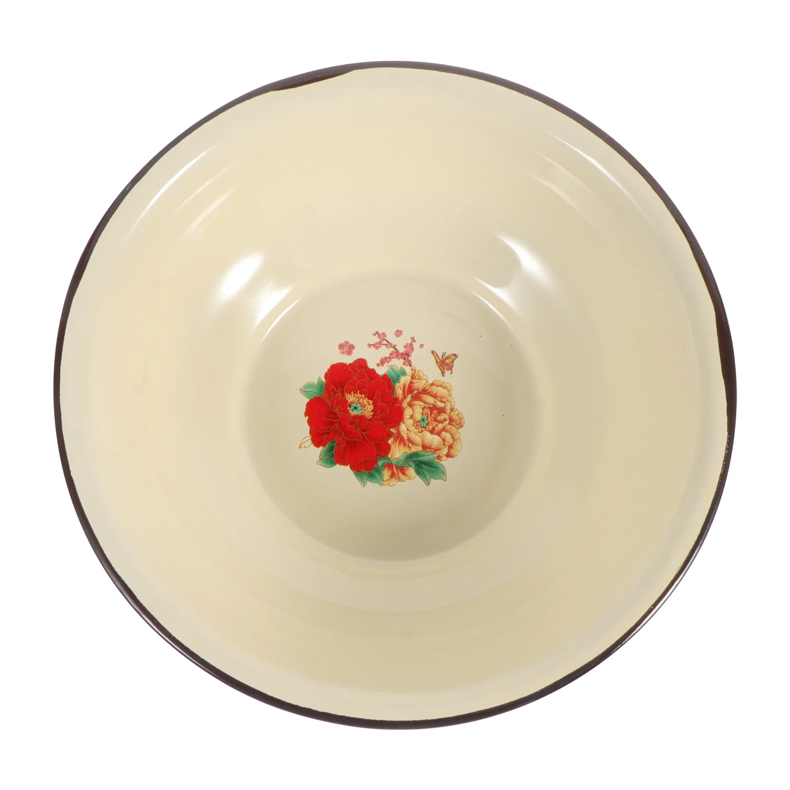 

Bowl Enamel Basin Enamelware Serving Soup Fruit Salad Vintagemixing Bowls Retro Wash Metal Tray Kitchen Preparation Chinese