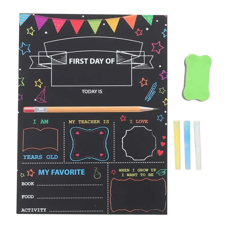 1 комплект интересных школьных знаков меловая доска на первый день Детские