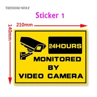 surveillance warning sticker monitoring warning sign security warning labels video camera alarm sticker mark