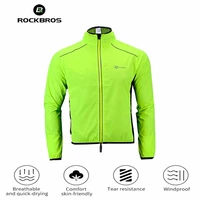 rockbros bicycle breathable reflective jersey mtb road bike cloth long sleeve windproof quick dry coat jacket cycling equipemt
