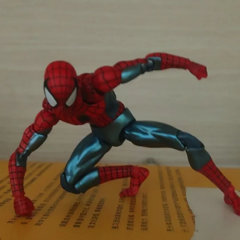 Фото В наличии Ct Toys Mafex 075 Фигурка Человека-паука Аназин Человек-паук Comic Ver Mafex 185 Аниме Фигурка Фигурка Подарки Игрушки №4