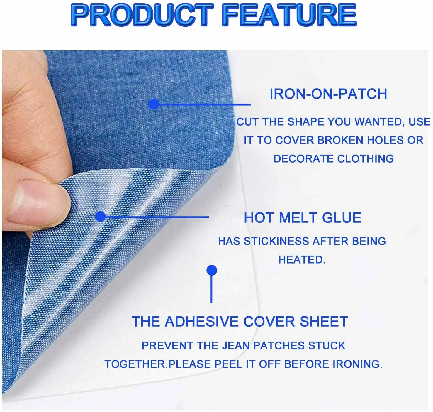 5 шт. самоклеящиеся джинсовые нашивки для одежды |