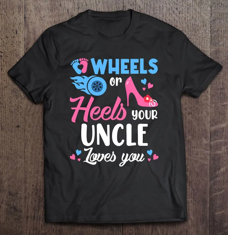 

Футболка с надписью «колеса или каблуки» для мужчин