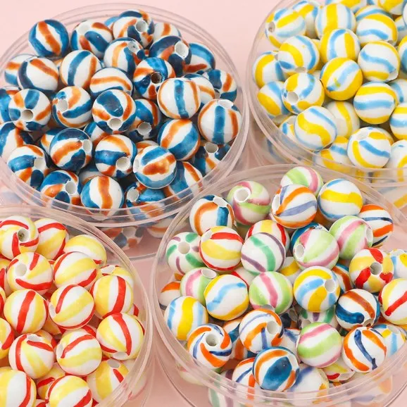 2 шт., Детские бусины с большим отверстием, 10 мм