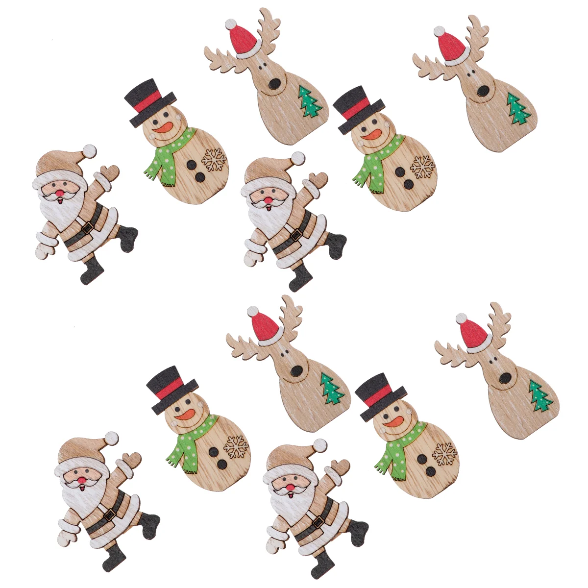 

12Pcs Christmas Theme Exquisite Chic Photo Clip Decor Clips Name Clip for Parties Daily Use Christmas