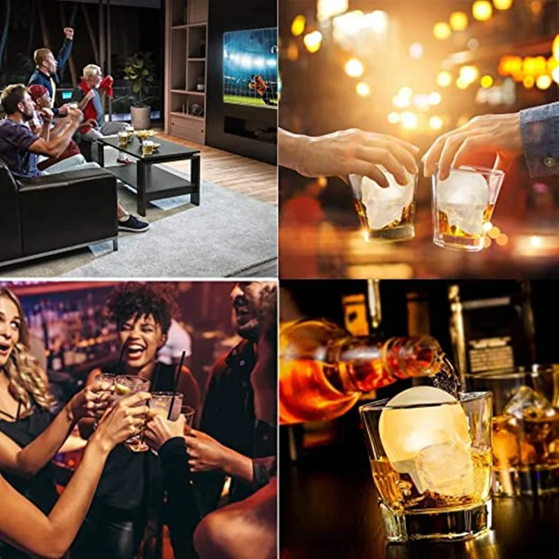 5 см большая форма для льда силиконовая виски коктейля бренди с крышкой - купить