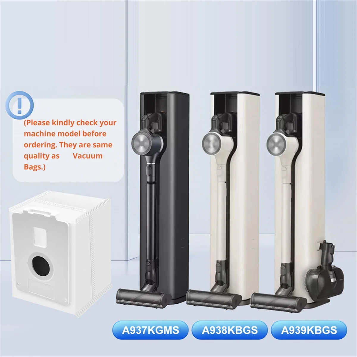 

Упаковка Из 12 Улучшенных Вакуумных Пакетов Для Моноблока LG CordZero Tower