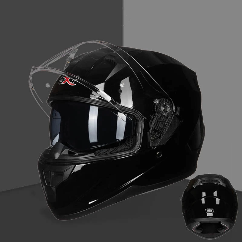 DOT Approved Motocross Helmets Off Road Motorcycle Riding Racing Helmet Motorcycle Full Face Dual Lens Visor Capacete Casco