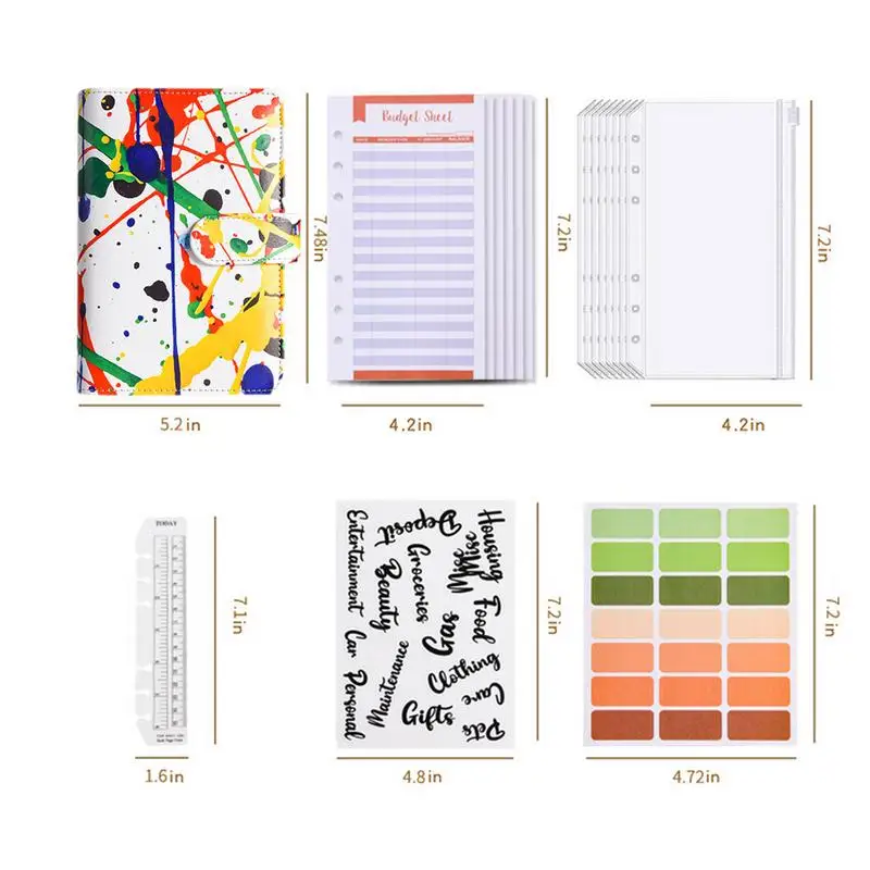 Папка-планировщик формата А6 книга для экономии денег 12 бюджетных карточек